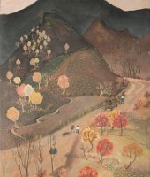 Hazafelé  Méret: 70x50 Anyag: farost, tempera Készítés éve: ismeretlen