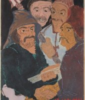 Budai Nagy Antal sorozat - Az alparéti táborban  Méret: 47x33 Anyag: papír Készítés éve: ismeretlen