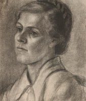 Női portré  Méret: 45x32 Anyag: papír, szén Készítés éve: ismeretlen