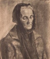 Tanulmányfej  Méret: 60x45 Anyag: papír, szén Készítés éve: ismeretlen